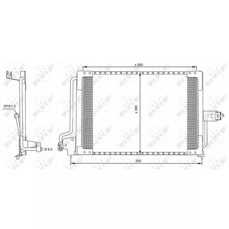 Condenseur, climatisation NRF 35182