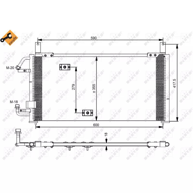 Condenseur, climatisation NRF 35197