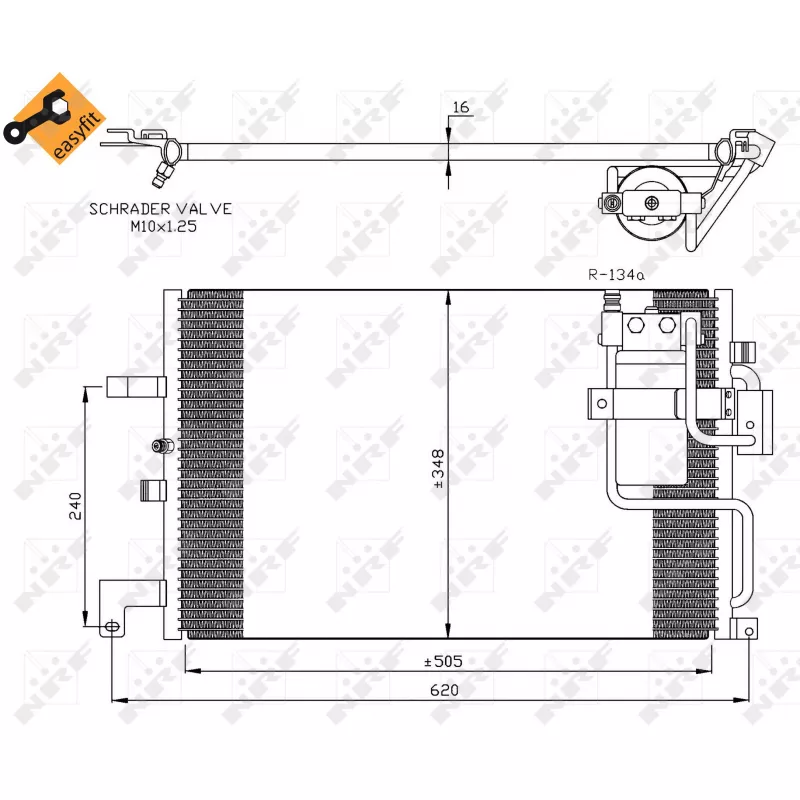 Condenseur, climatisation NRF 35299