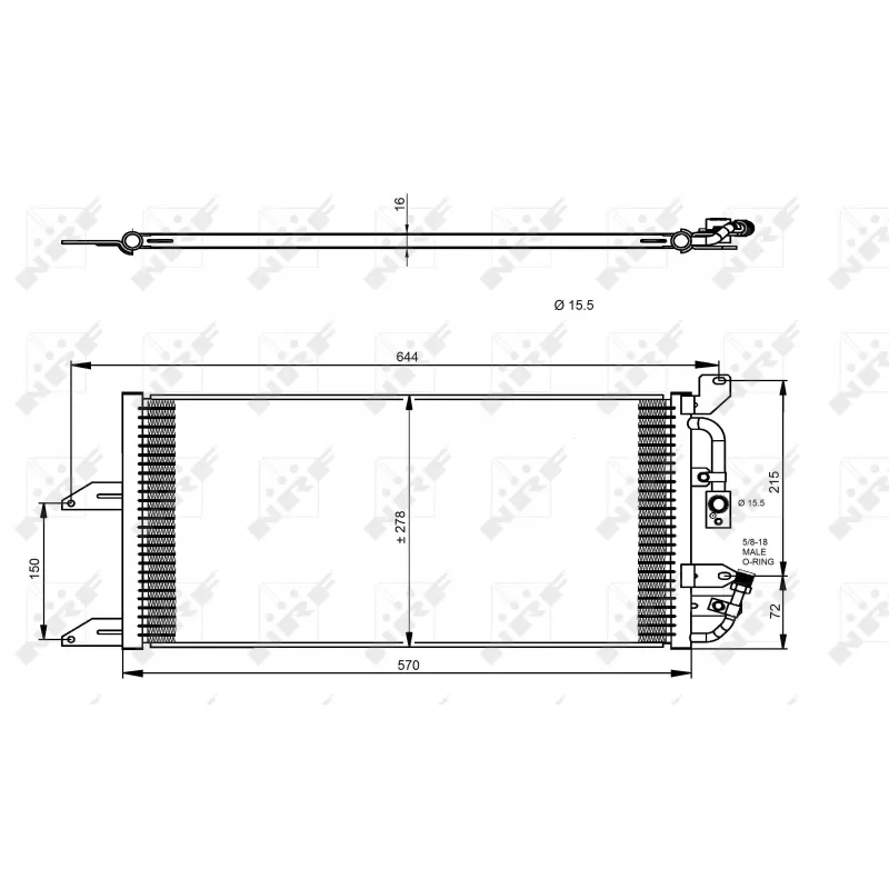 Condenseur, climatisation NRF 35335