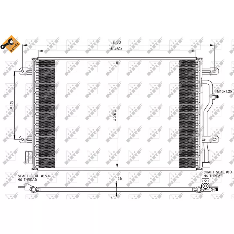 Condenseur, climatisation NRF 35465