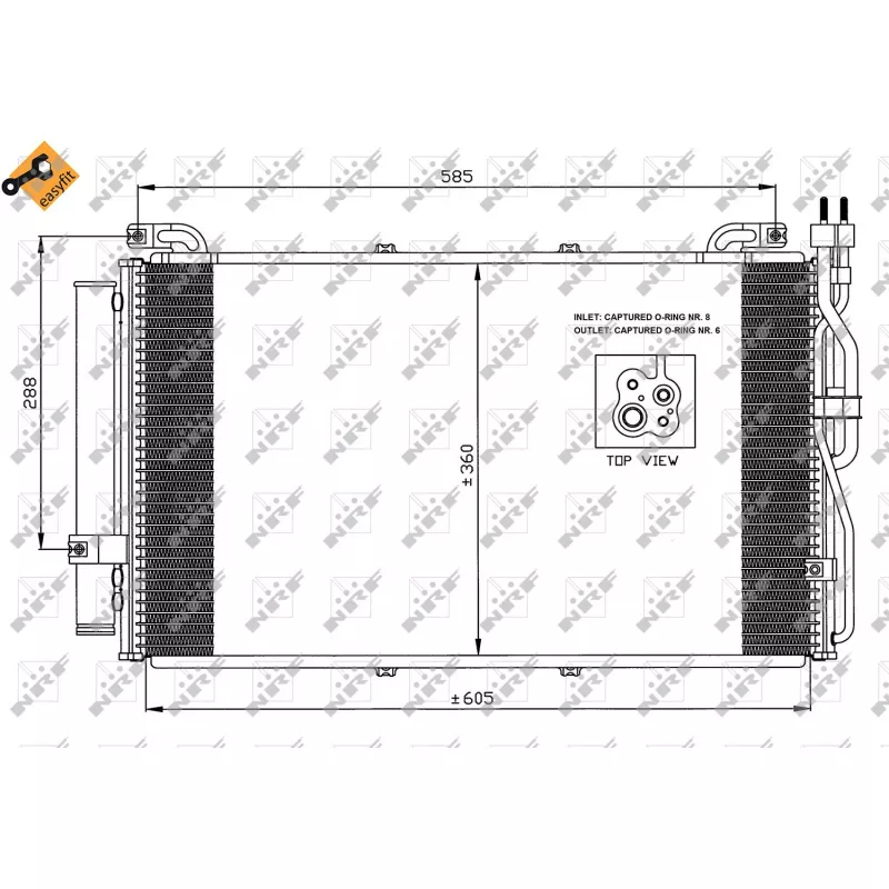 Condenseur, climatisation NRF 35478