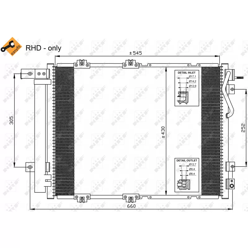 Condenseur, climatisation NRF 35519