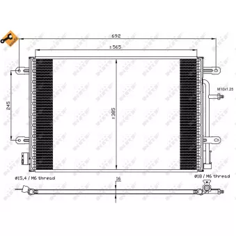 Condenseur, climatisation NRF 35560