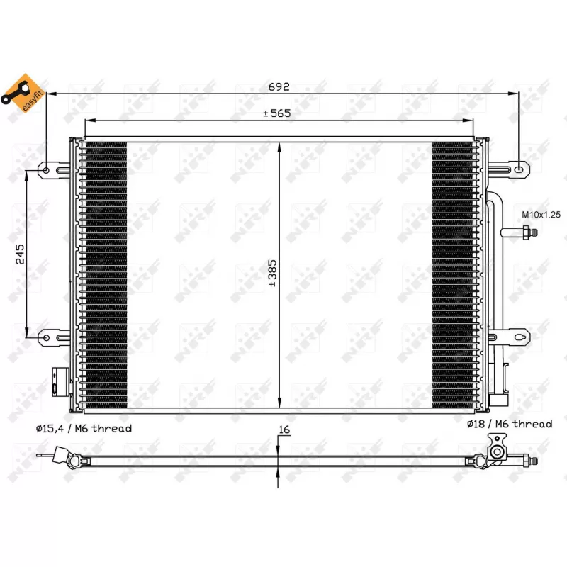 Condenseur, climatisation NRF 35560