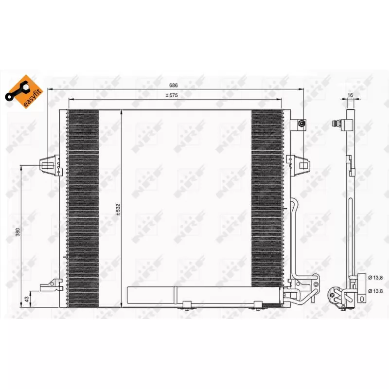 Condenseur, climatisation NRF 35618