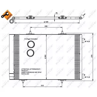 Condenseur, climatisation NRF 35779
