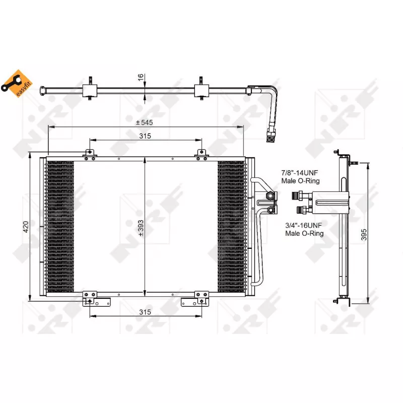 Condenseur, climatisation NRF 35815