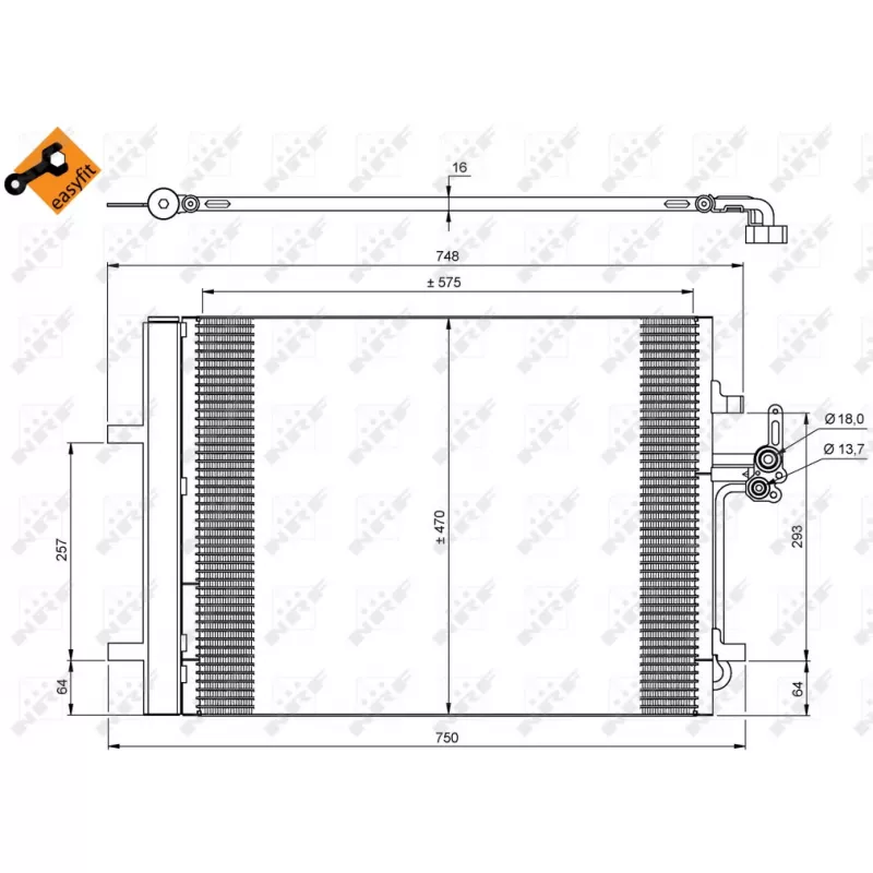 Condenseur, climatisation NRF 35850