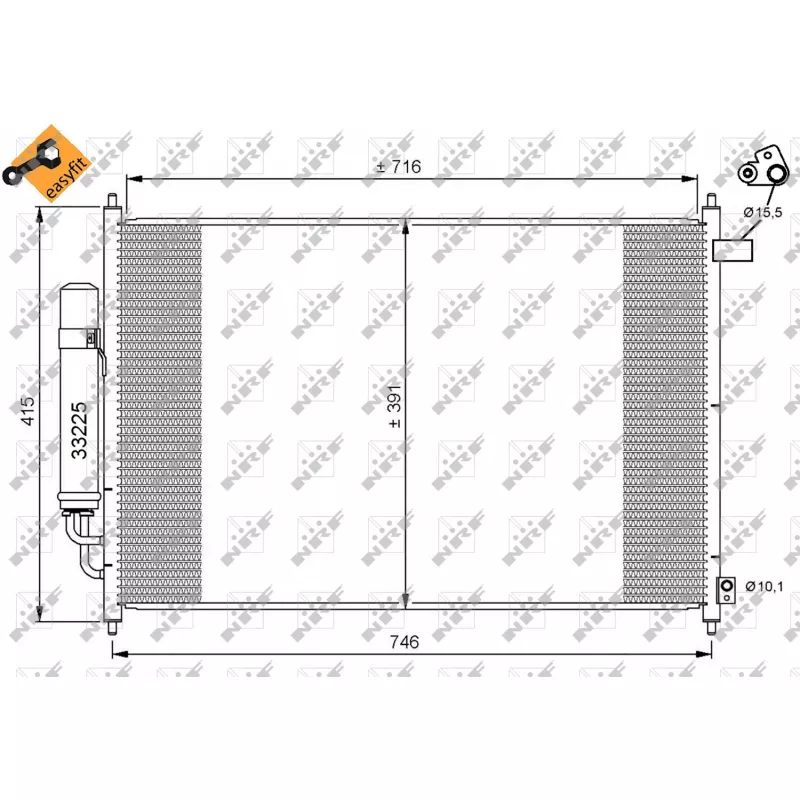 Condenseur, climatisation NRF 35866