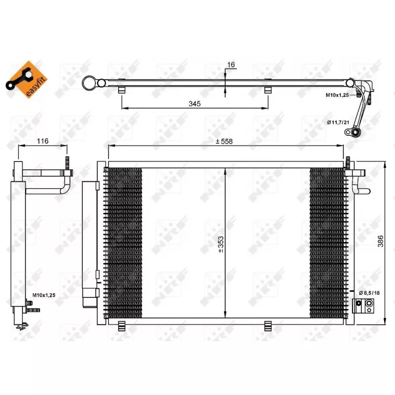 Condenseur, climatisation NRF 35903