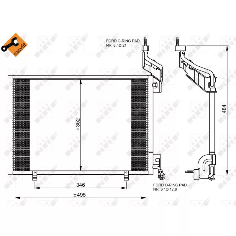 Condenseur, climatisation NRF 35976