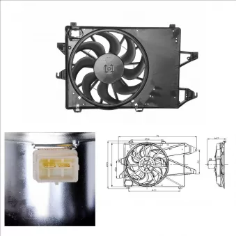 Ventilateur, refroidissement du moteur NRF 47002