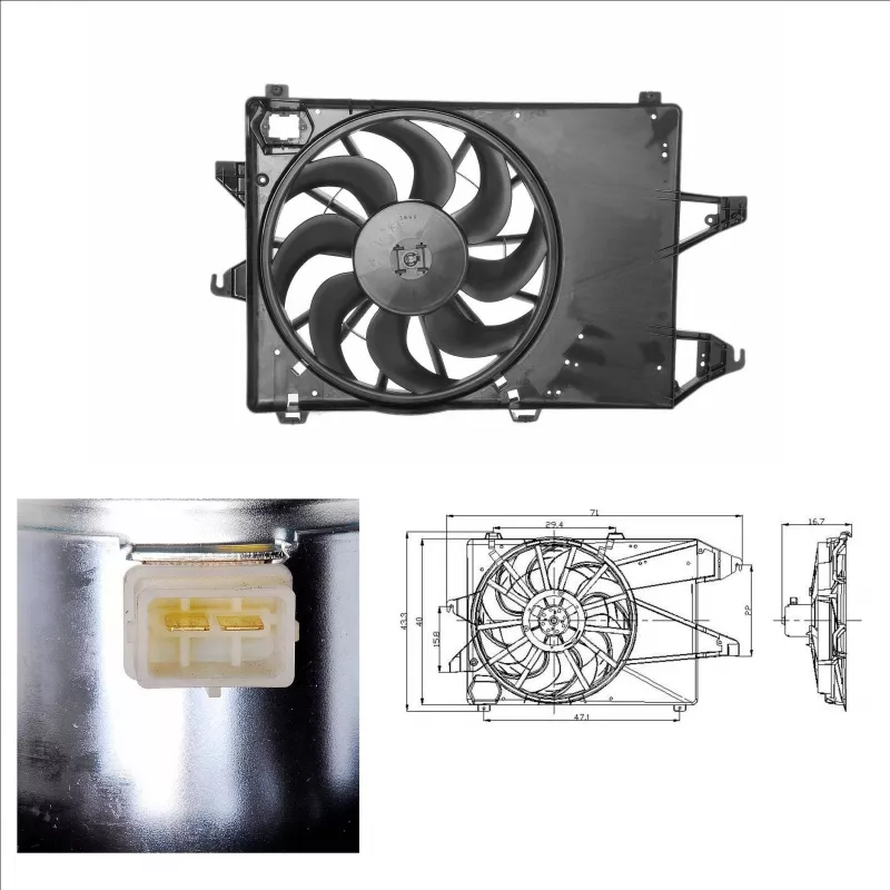 Ventilateur, refroidissement du moteur NRF 47002