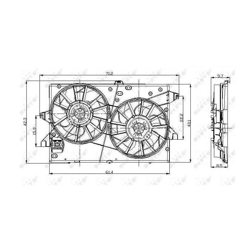Ventilateur, refroidissement du moteur NRF 47003