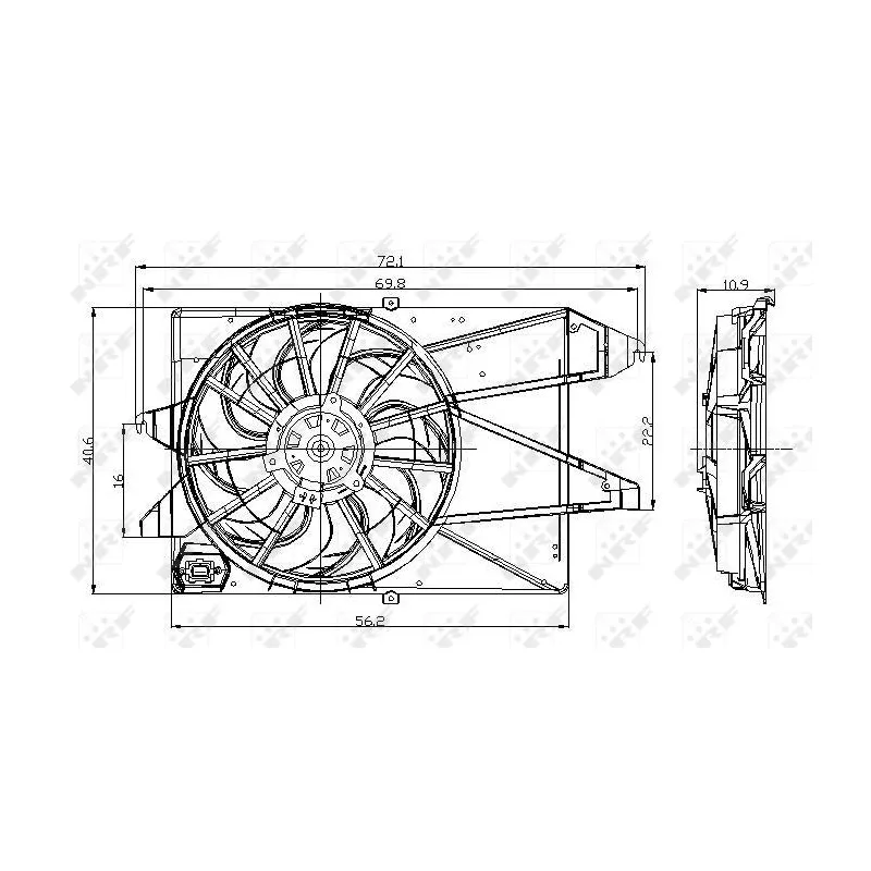Ventilateur, refroidissement du moteur NRF 47005