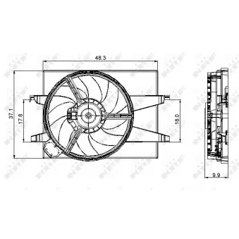 Ventilateur, refroidissement du moteur NRF