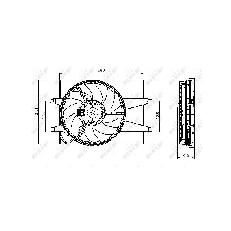 Ventilateur, refroidissement du moteur NRF 47006