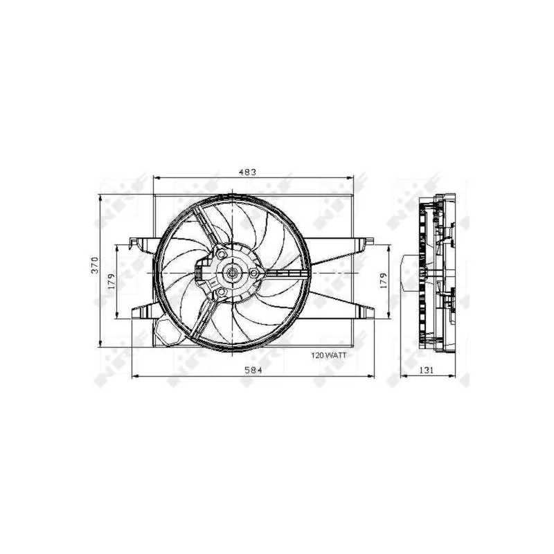 Ventilateur, refroidissement du moteur NRF 47007