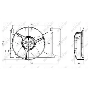 Ventilateur, refroidissement du moteur NRF
