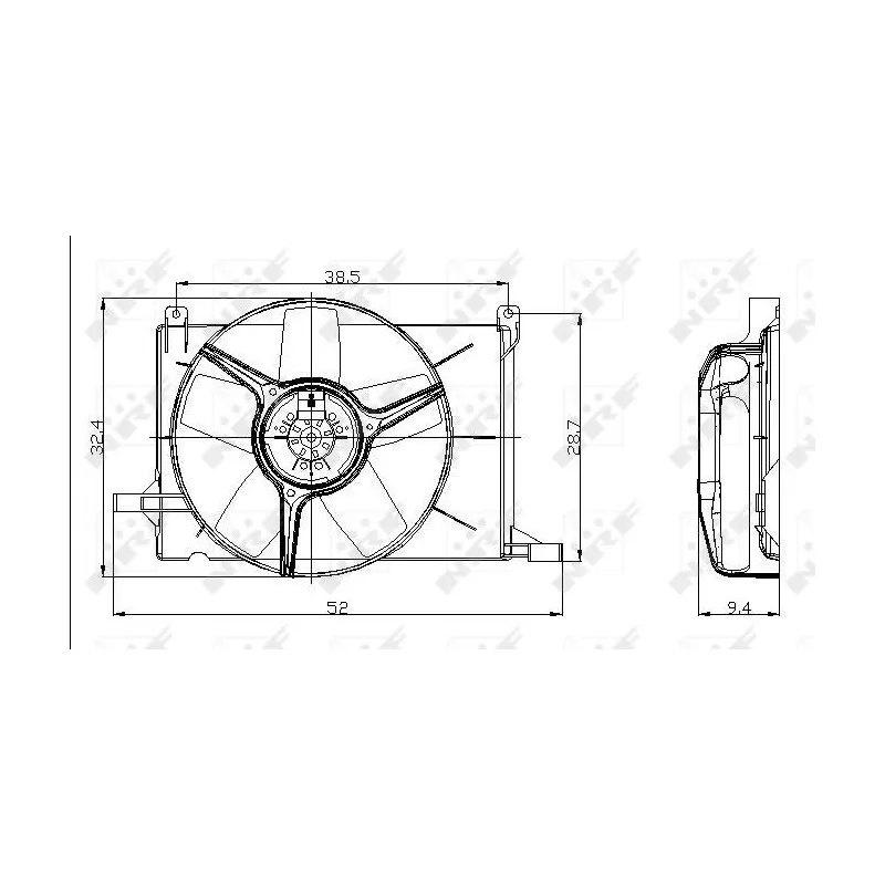 Ventilateur, refroidissement du moteur NRF 47009