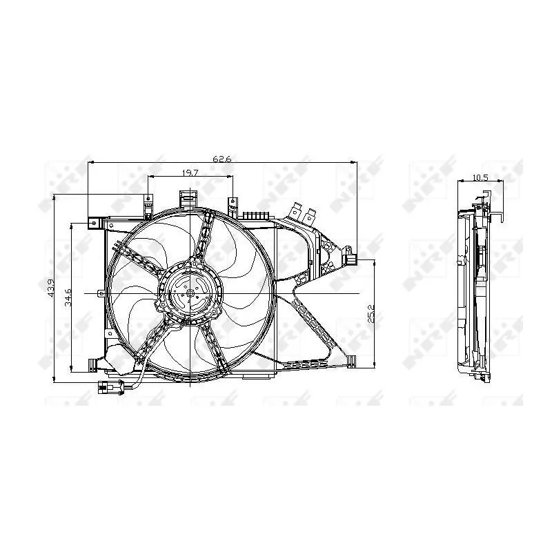 Ventilateur, refroidissement du moteur NRF 47012