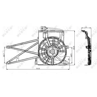 Ventilateur, refroidissement du moteur NRF 47013