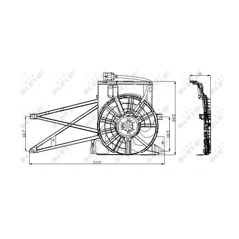 Ventilateur, refroidissement du moteur NRF 47013