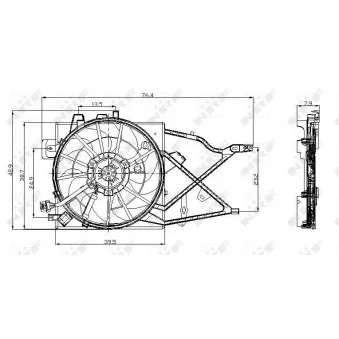Ventilateur, refroidissement du moteur NRF 47014