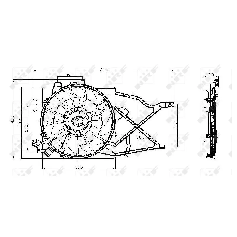 Ventilateur, refroidissement du moteur NRF 47014