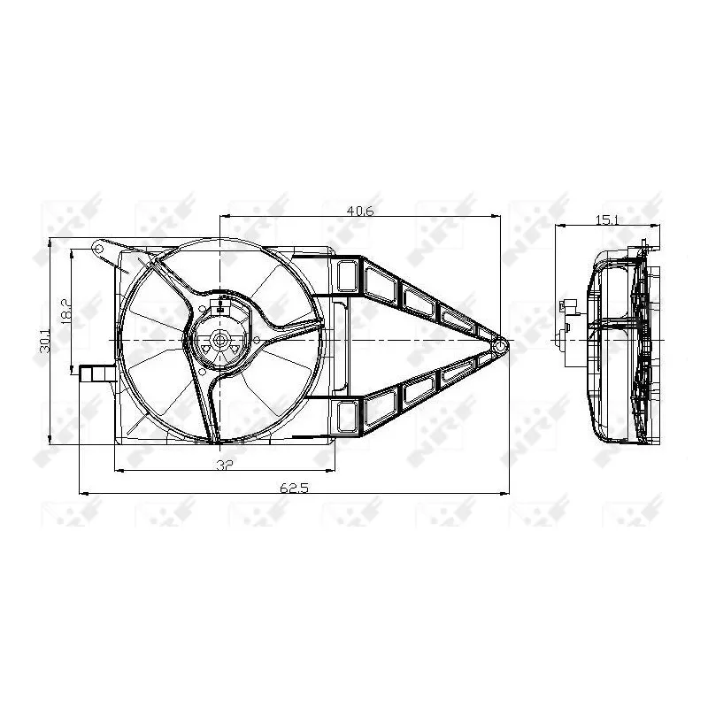 Ventilateur, refroidissement du moteur NRF 47020