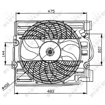 Ventilateur, refroidissement du moteur NRF 47029
