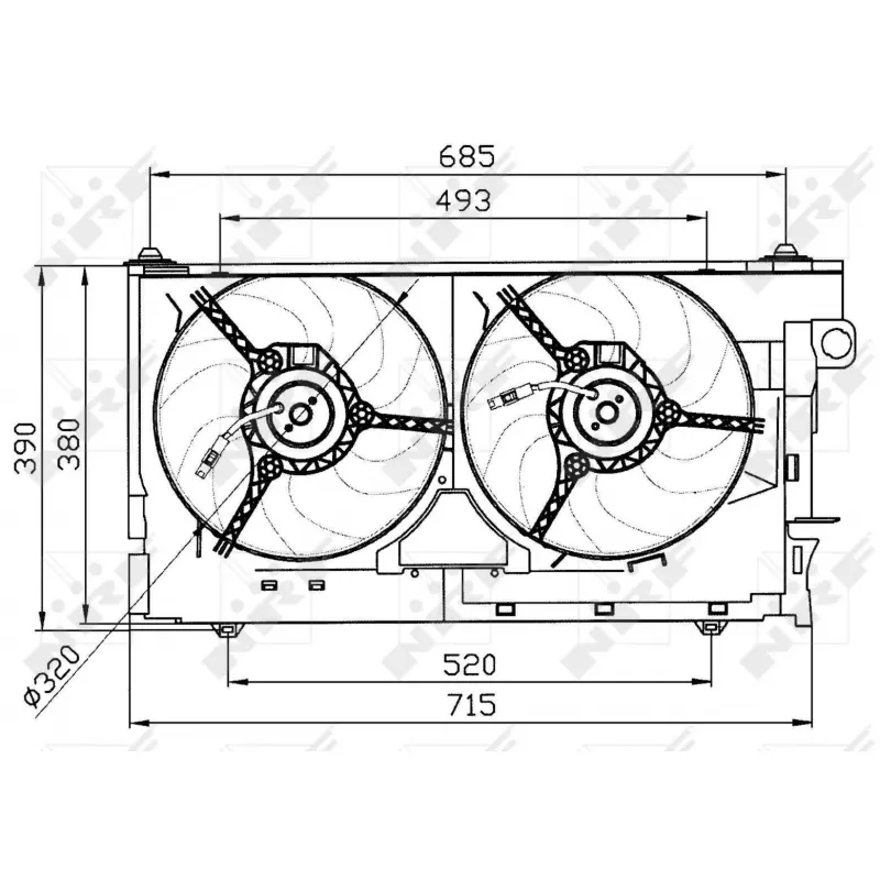 Ventilateur, refroidissement du moteur NRF 47030