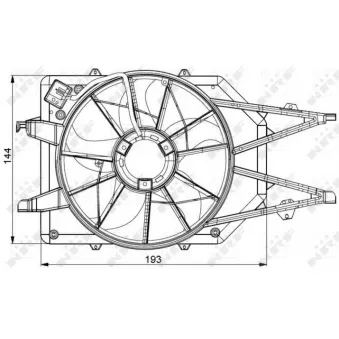 Ventilateur, refroidissement du moteur NRF 47034