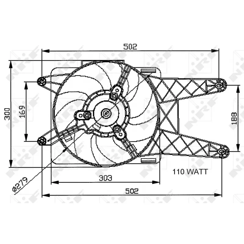 Ventilateur, refroidissement du moteur NRF 47039