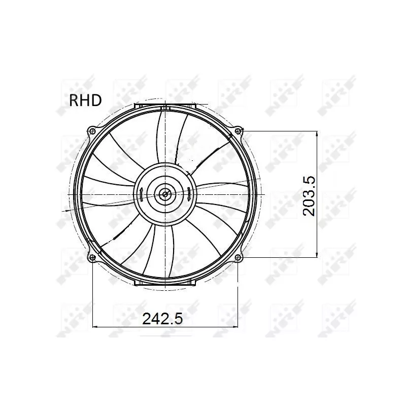 Ventilateur, refroidissement du moteur NRF 47045