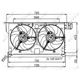 Ventilateur, refroidissement du moteur NRF