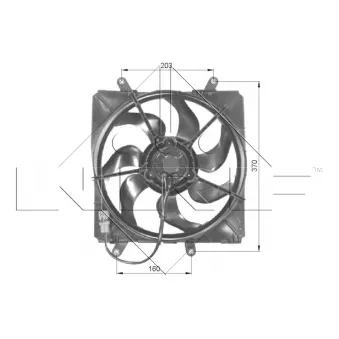 Ventilateur, refroidissement du moteur NRF 47054