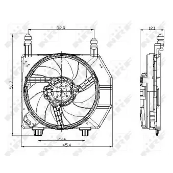 Ventilateur, refroidissement du moteur NRF