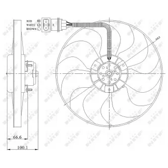 Ventilateur, refroidissement du moteur NRF 47204