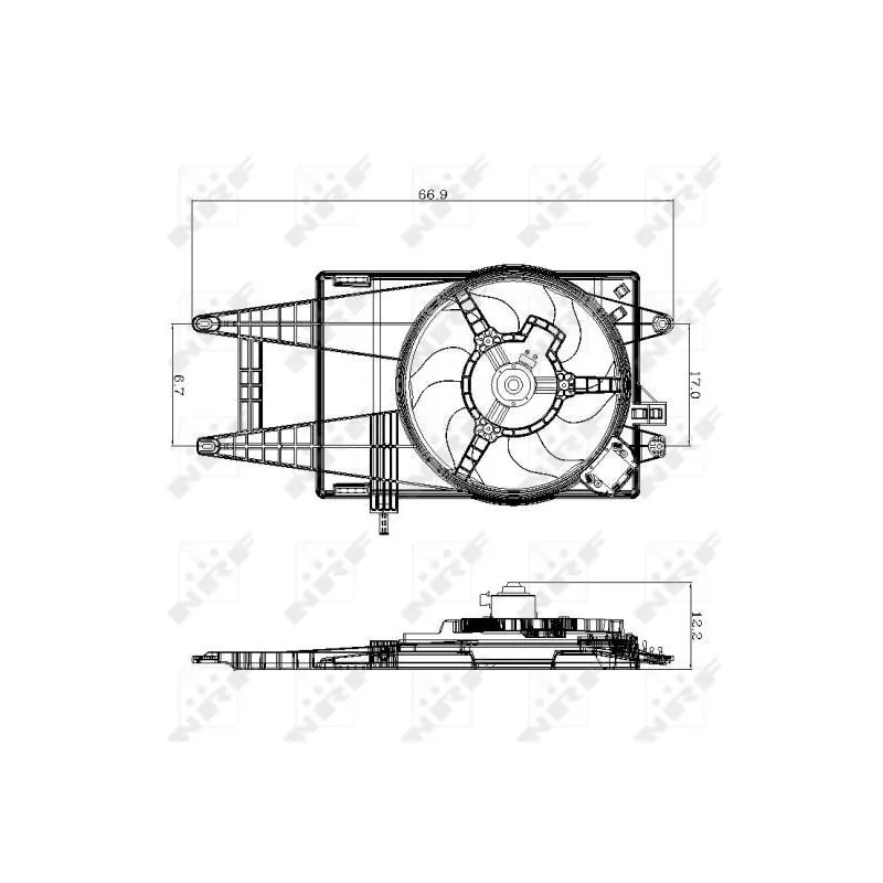 Ventilateur, refroidissement du moteur NRF 47243