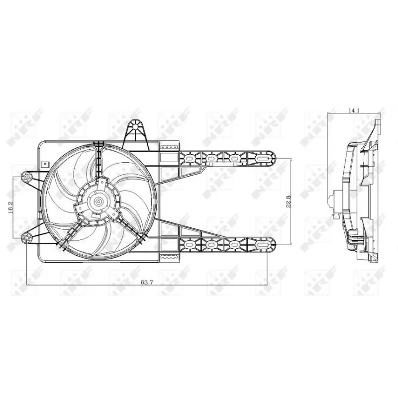 Ventilateur, refroidissement du moteur NRF 47247
