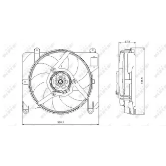 Ventilateur, refroidissement du moteur NRF 47255