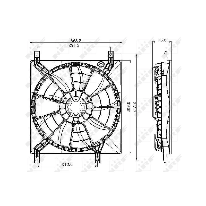 Ventilateur, refroidissement du moteur NRF 47257
