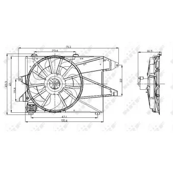 Ventilateur, refroidissement du moteur NRF 47260
