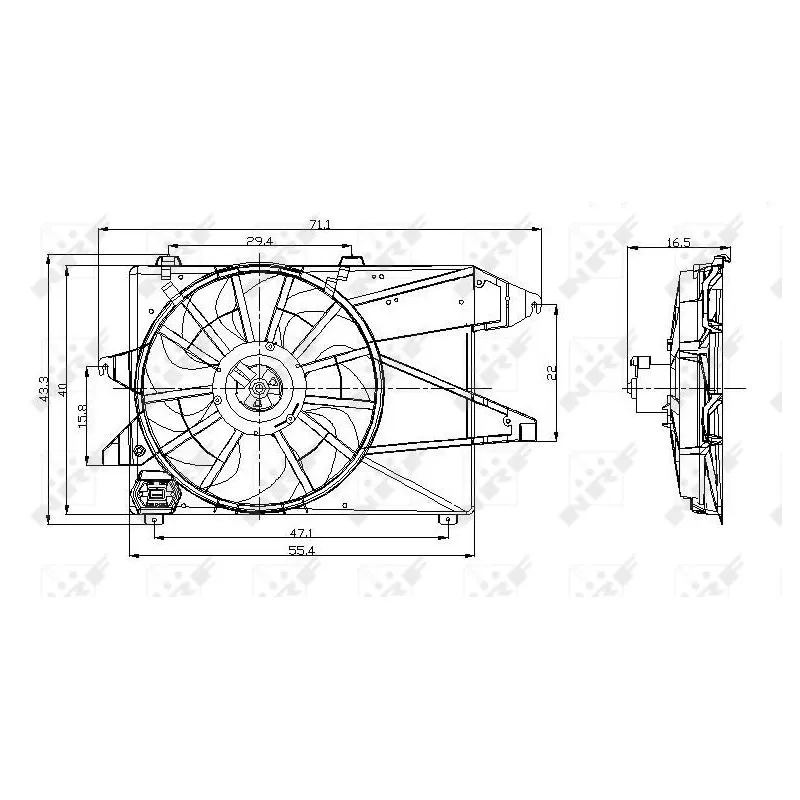 Ventilateur, refroidissement du moteur NRF 47260