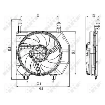 Ventilateur, refroidissement du moteur NRF 47261