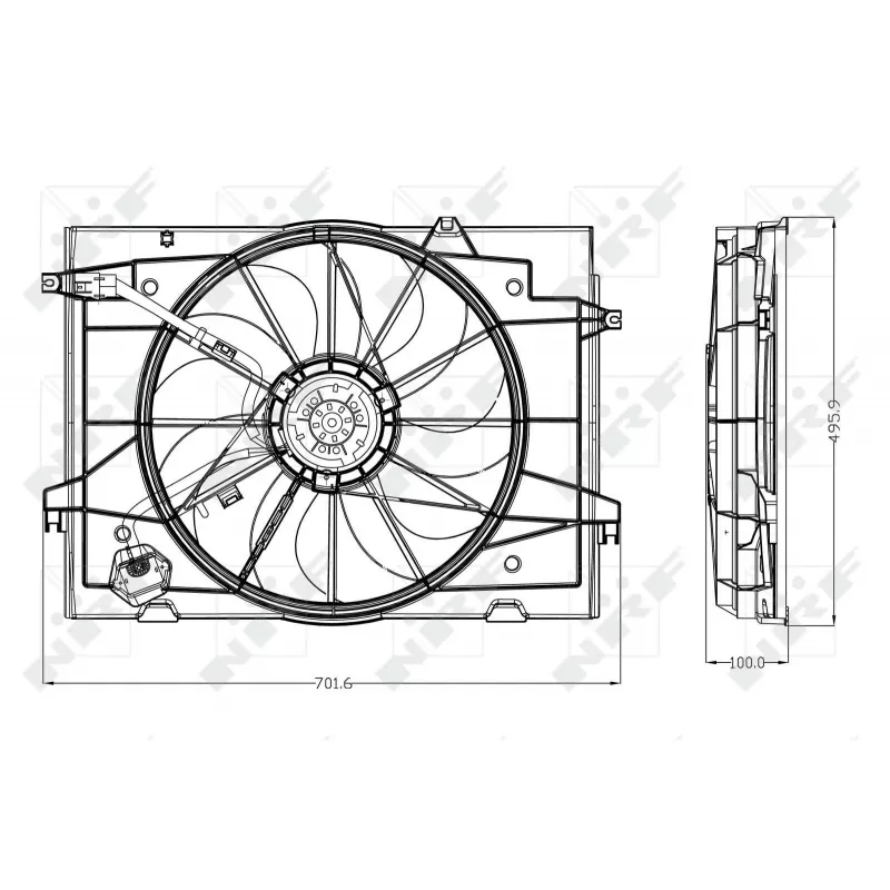 Ventilateur, refroidissement du moteur NRF 47285
