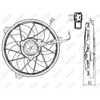 Ventilateur, refroidissement du moteur NRF 47324