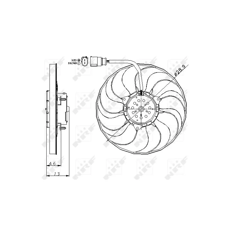 Ventilateur, refroidissement du moteur NRF 47381